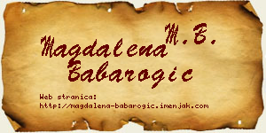 Magdalena Babarogić vizit kartica